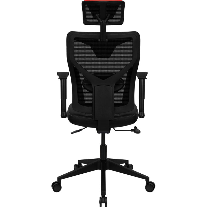 Aerocool Adjustable Reclining Ergonomic Swiveling PC & Racing Game Chair in Black/Red