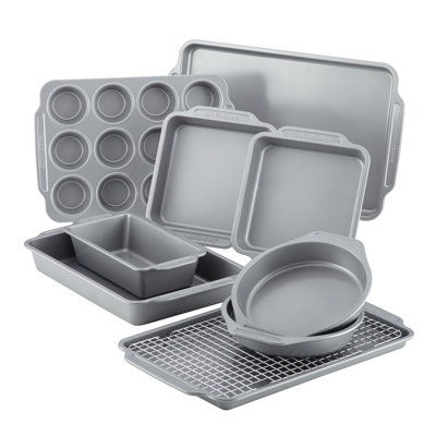 Farberware Nonstick Bakeware Set / Baking Pans with Cooling Rack, 10 Piece