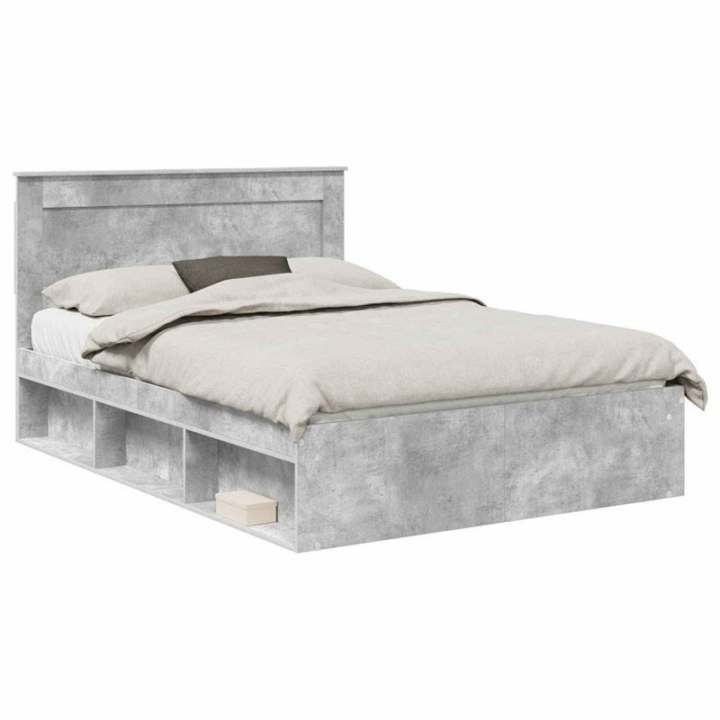 Solid Wood Bed, Concerte Grey, Kingsize (5')