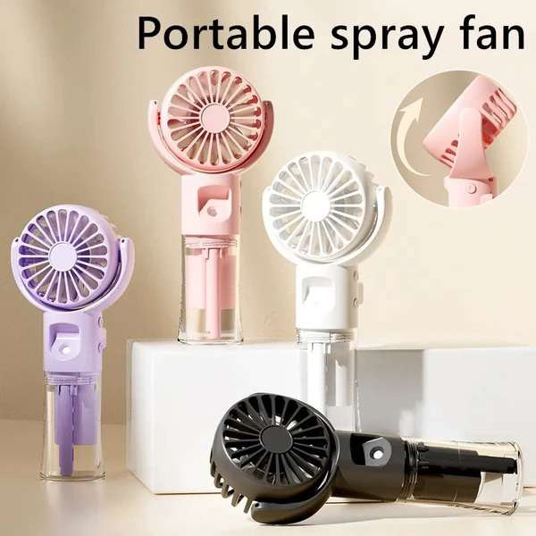 Ventilateur portatif portatif à 4 vitesses avec brume d'eau, refroidissement d'été, artefact USB, fournitures d'été, mini ventilateur extérieur