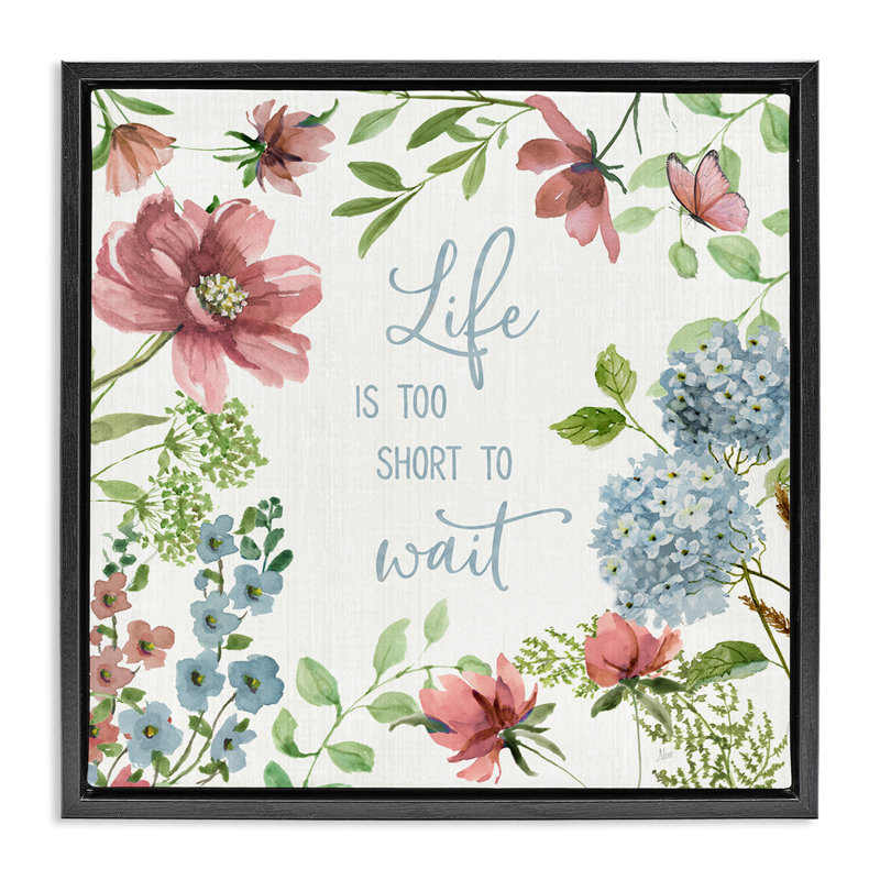 Cadre flottant Too Short To Wait, design par Nan, Cadre flottant noir de jais, H 18 po x l 18 po
