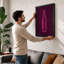 Neon Wine Bottle Modern - Print-731194651-731194646