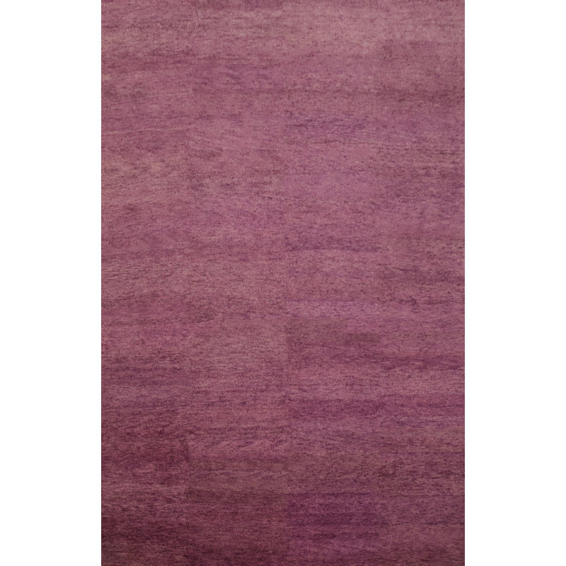 Luxueux tapis violet de style Gabbeh 8 x 11 pour un design intérieur chic