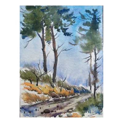 Pathway Into The Valley | Watercolor On Paper | By Susanta Mondal