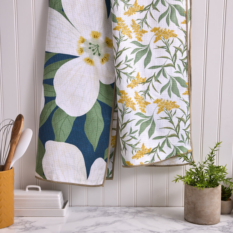 Washed Waffle Dishtowel Set/2, Butterscotch