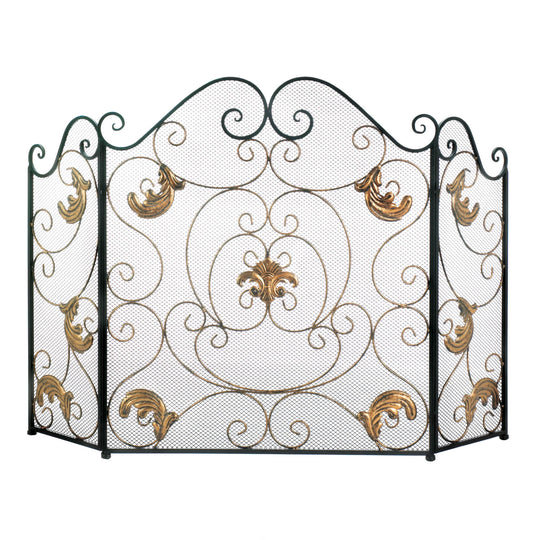 Foyer d'extérieur doré FLEUR-DE-LIS