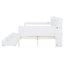 Lit de jour blanc avec 3 tiroirs et rangement supplémentaire - Fabriqué en bois de pin pour un bureau pleine grandeur de style pinède-2014619226-2014619225