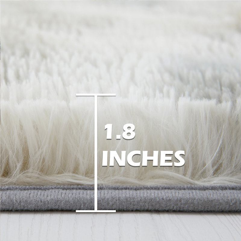 Tapis à poils longs Chasie, Rectangulaire 2 pi x 3 pi