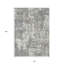 Tapis extérieur lavable abstrait gris et ivoire 10 pi x 14 pi