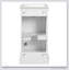 Meuble-lavabo autoportant de 16 pouces avec lavabo en céramique, porte à fermeture douce et tablette réglable, style français