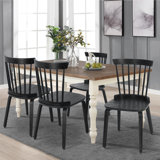 Nadilyn Solid Wood Slat Back Windsor Side Chair