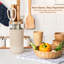 Ensemble de couteaux de cuisine 7 pièces avec bloc transparent - couteau de chef, couperet, couteau tout usage, trancheuse et ciseaux, lame en acier inoxydable à haute teneur en carbone, poignée ergonomique pour la cuisine à domicile