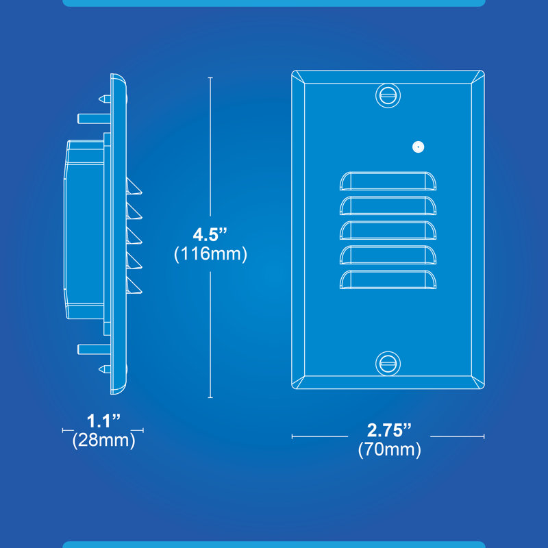 Integrated LED Step Light, White