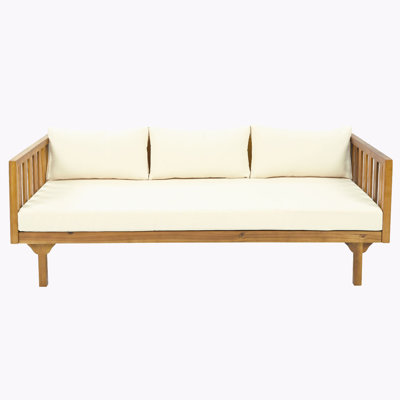 Outdoor Solid Wood Patio Sofa