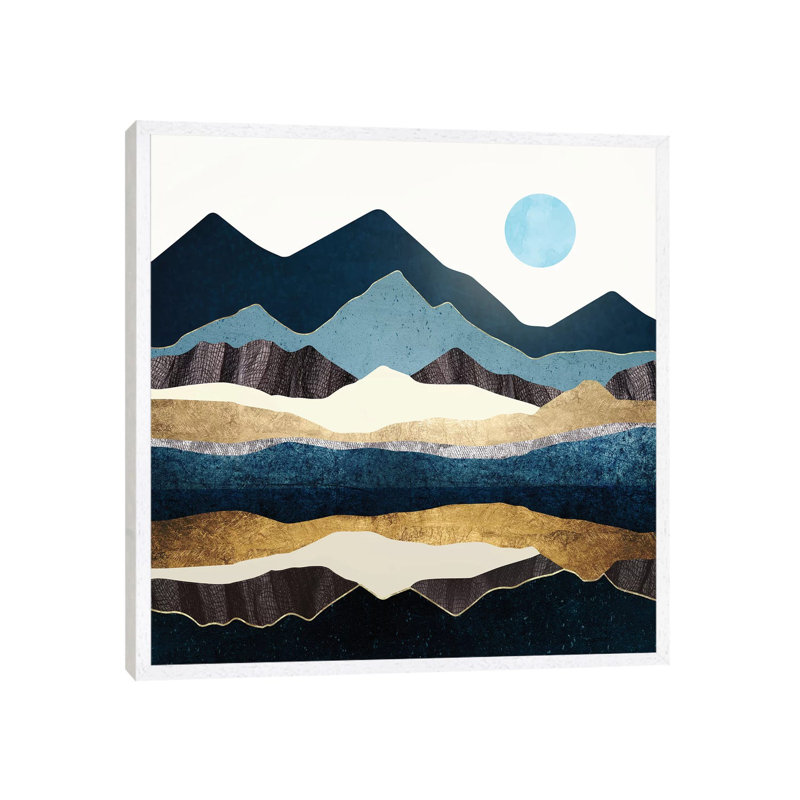 Reflect Hills - Print on Canvas, White Framed, 45.72 cm H x 45.72 cm W