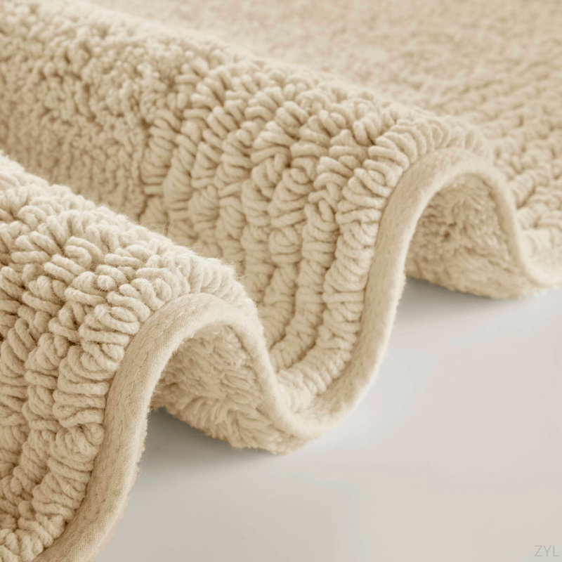 1 tapis de bain réversible 100% coton touffeté 3000 g / m², Tapis de couloir 2 pi x 5 pi