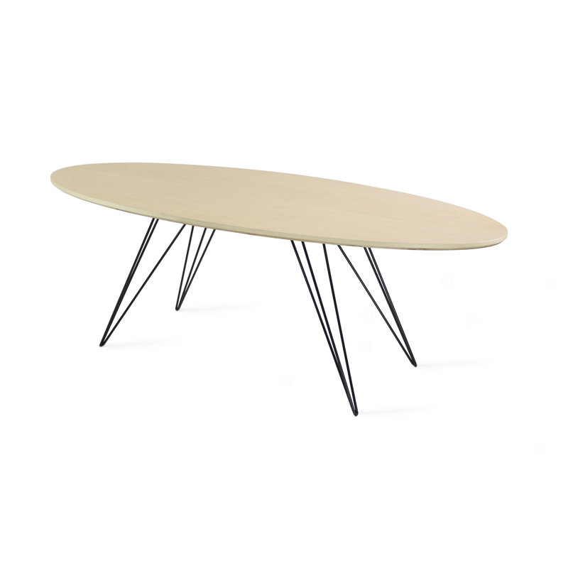 Williams Single Coffee Table, Black, 18" H x 23" W x 54" D, Walnut