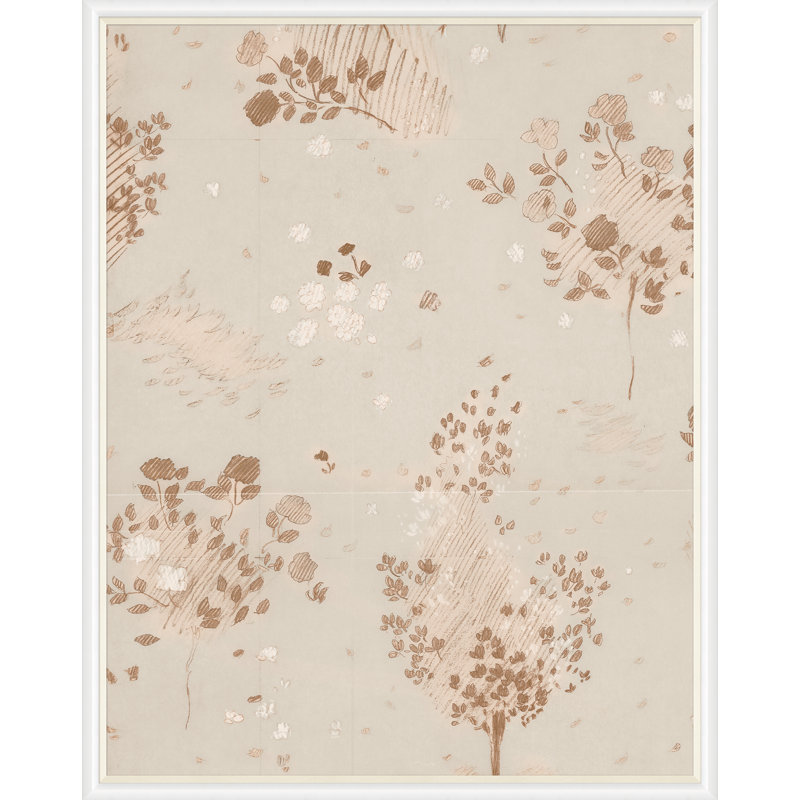 Sepia 1 Print by Paule Marrot, White Framed, 54" H x 43" W x 1.25" D