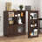 Multifunctional Modern Bar Cabinet With Rotating Top, 6 Storage Spaces And 2 Doors Cabinet