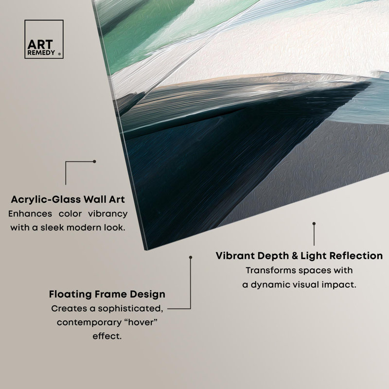 «Sweeping Forms I», reproduction acrylique sur toile par Art Remedy, H 45 po x l 36 po