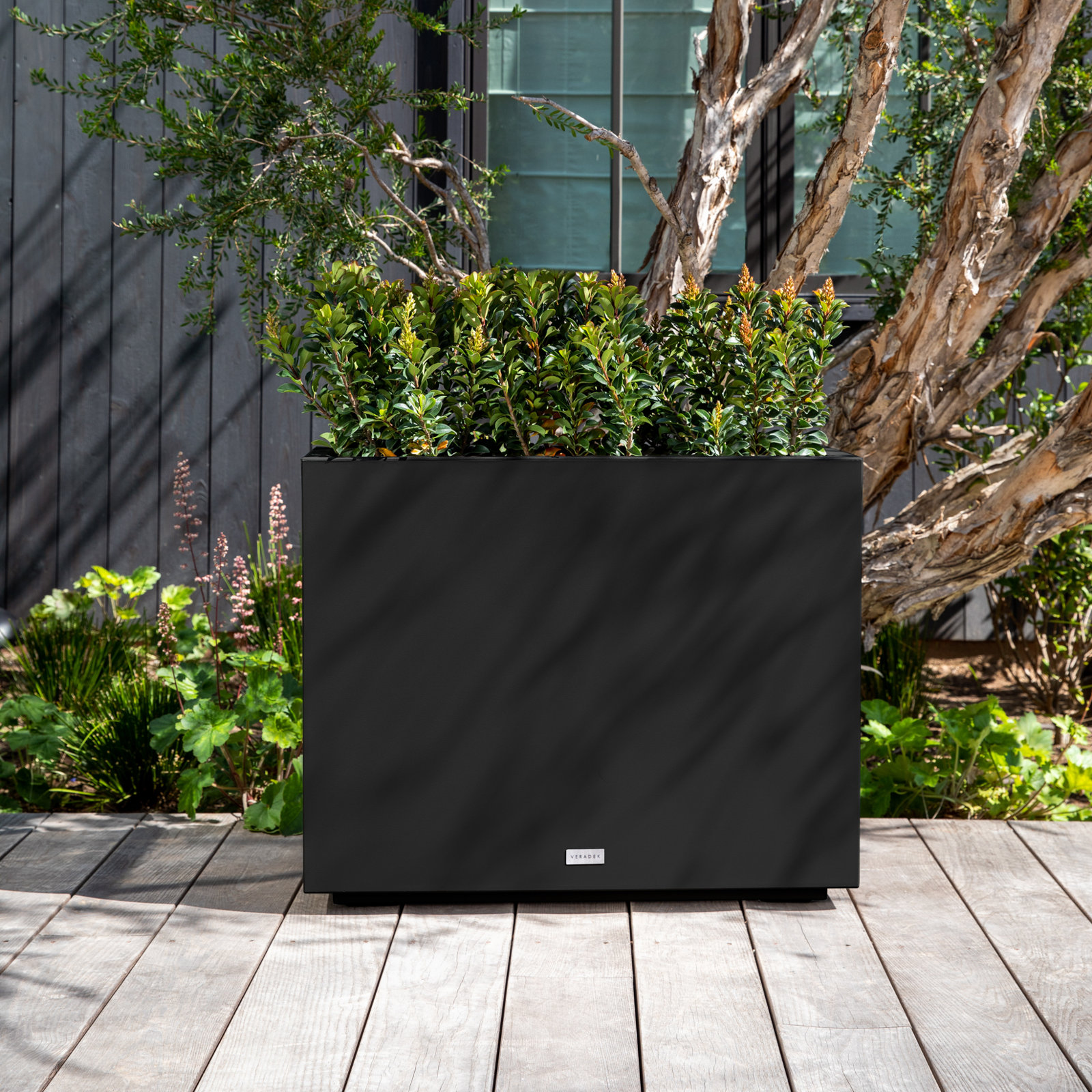 Block Series 38" Planter Box, Black, 24.25” H x 30” W x 12” D