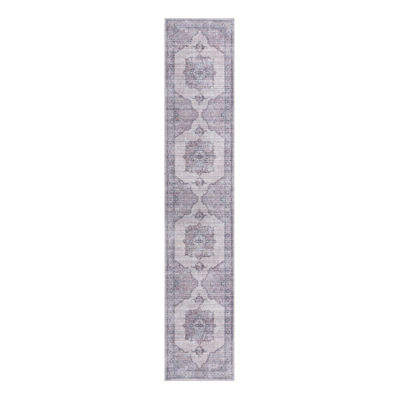 Tapis Hazley - ivoire et gris, Tapis de couloir 2 pi 7 po x 13 pi