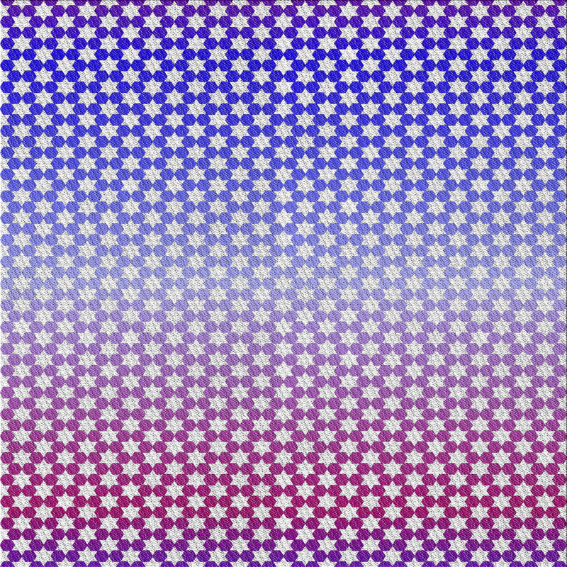 Tapis rose/bleu tissé à la machine, Carré 3 pi