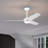 Hestrune 52-Inch White Led Lighted Ceiling Fan