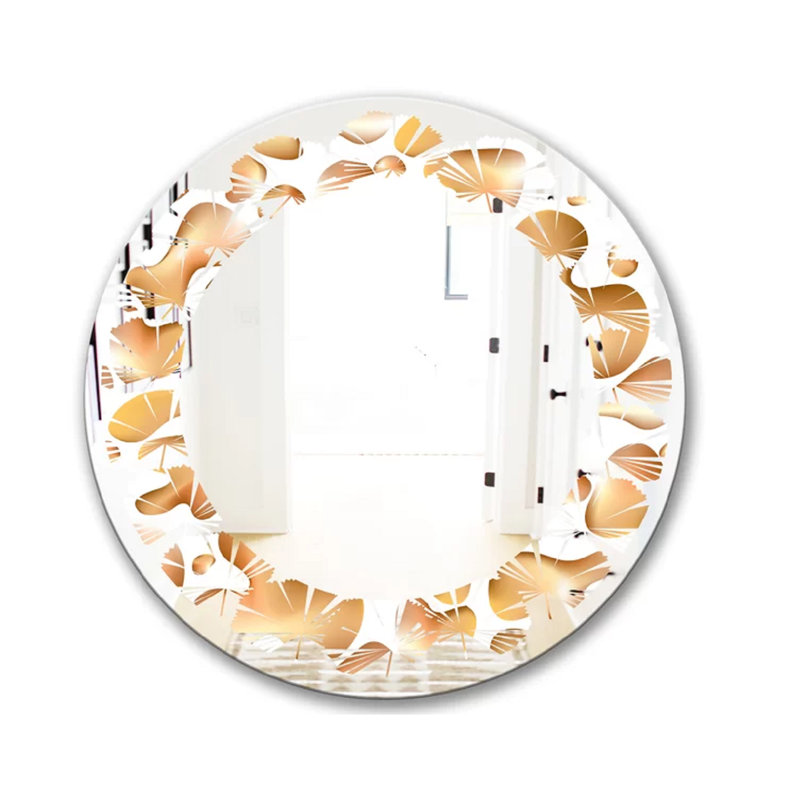 Miroir mural sans cadre Leaves, H 23,6 po x l 23,6 po