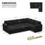 Canapé-lit modulaire coulissant avec repose-pieds Seybert-101956739