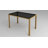 Boulat Glass Top Metal Base Dining Table
