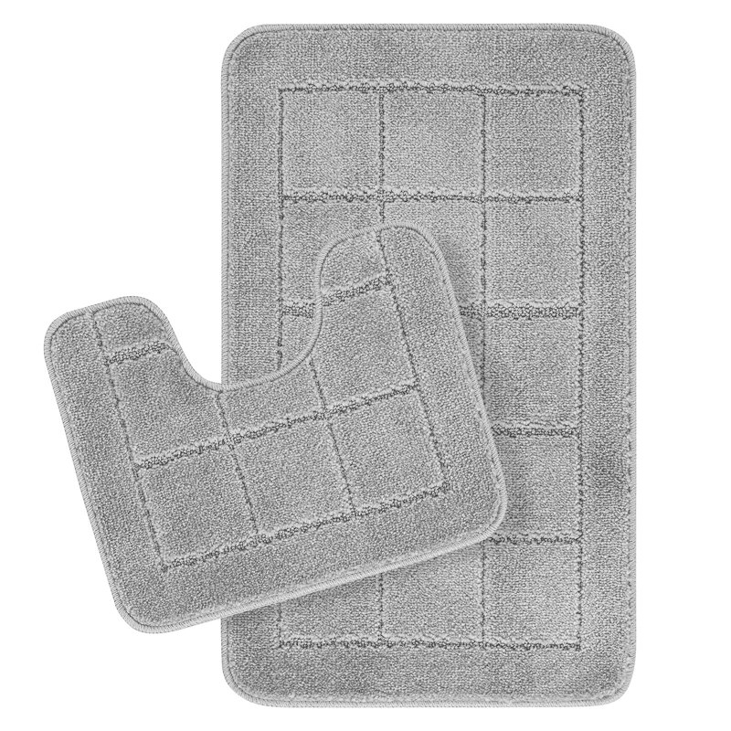 Machine Woven Light Grey Rug