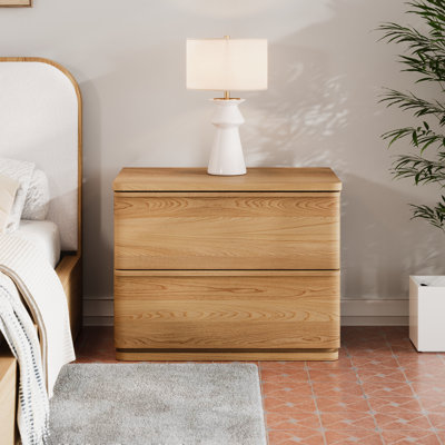 Baxtor 2 Drawer Natural Nightstand