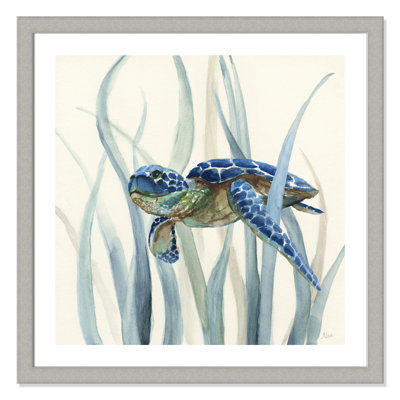 «Avynlee Turtle in Seagrass II», reproduction de cadre photo