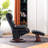 Swivel Recliners with Ottoman, Reclining TV Chairs with Vibration, Faux Leather Lounge Chair-2115537196