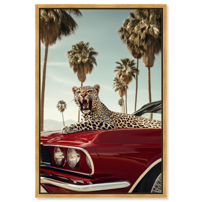 Art Remedy, toile d'art moderne tigre rouge, Mustang rouge
