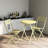 3 Piece Patio Bistro Set Of Foldable Round Table And Chairs, Yellow-416910910
