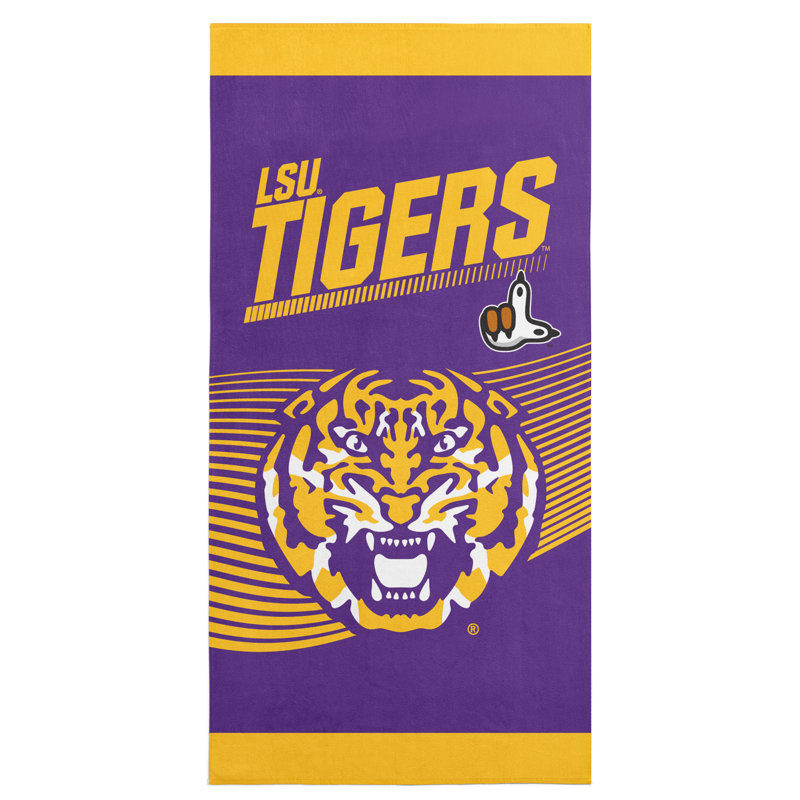 Serviette de plage 30 po x 60 po NCAA LSU Tigers