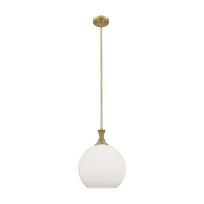 Downtown Urban - Wolford - 1 Light 12" Metal Detailed Stem Hung Mini Pendant - Satin Nickel Finish - Clear Shade
