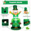 Décoration festive gonflable de 5 pi St Patrick's Day assis sur un chapeau pour la cour