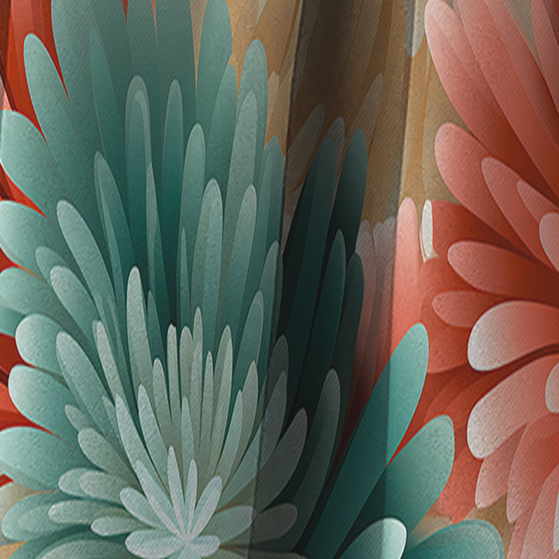 Coral Illusion Tropical Pattern II - Floral Curtain - Blackout Floral Curtain - 1 Panels, 52" W x 95" L