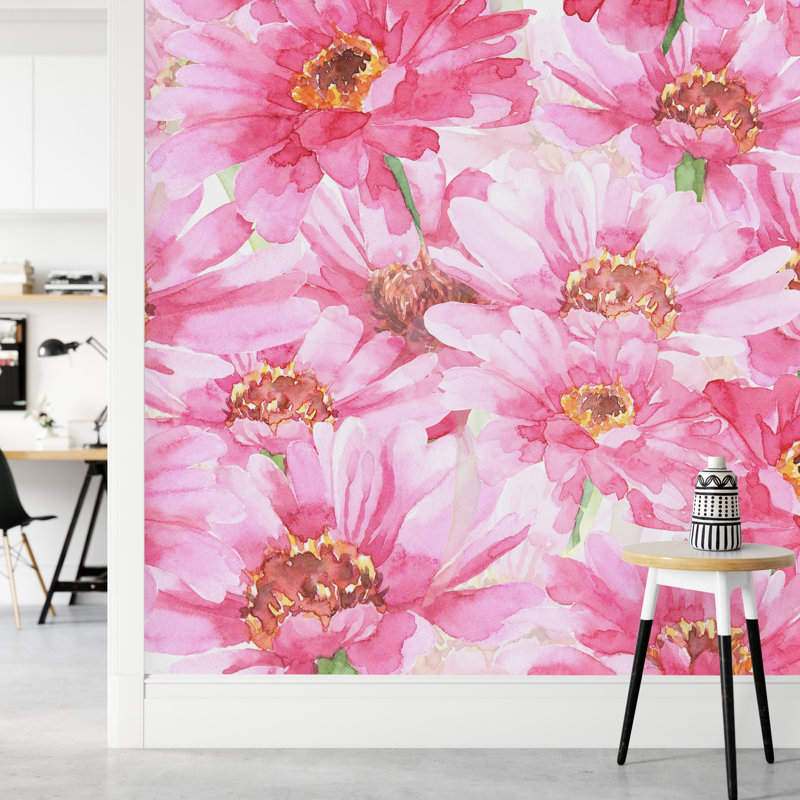 Floral Wall Mural, 100" W x 8.33" L
