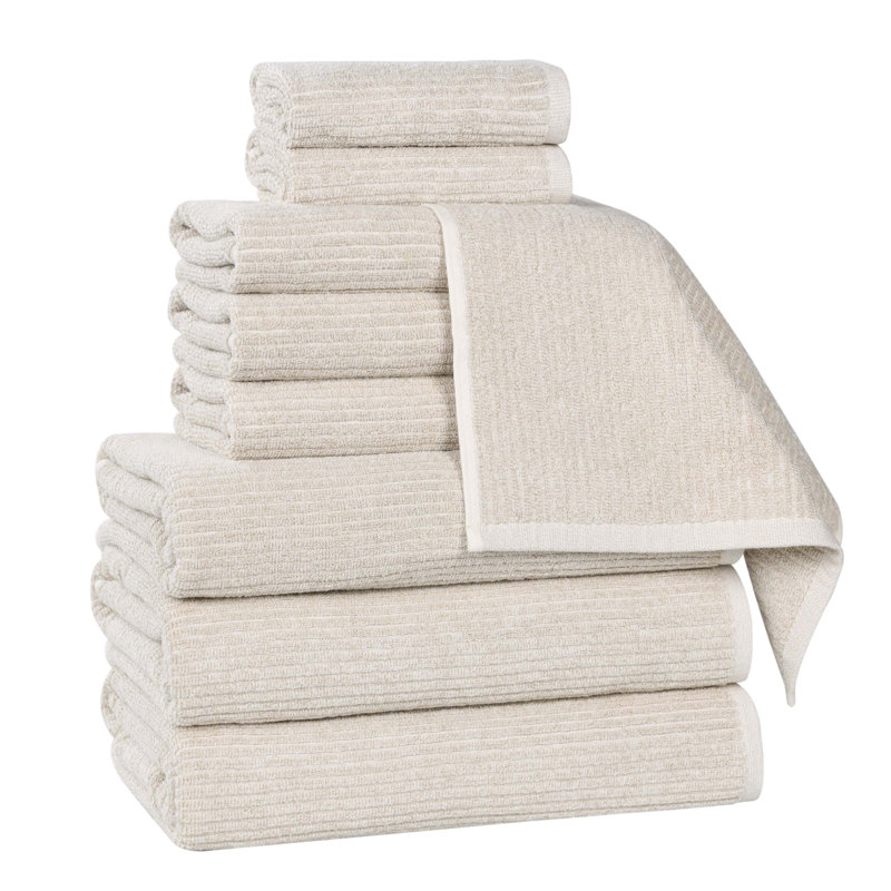 Ensemble 9 serviettes de bain Destin, Beige