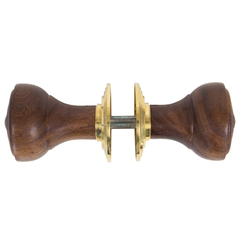 Rosewood Ringed Mortice/Rim Knob Set
