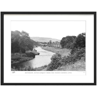 Rothbury, River Coquet From The Tennis Courts C1955 - Single Picture Frame Print