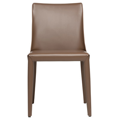 Chaise rembourrée en cuir Greysi