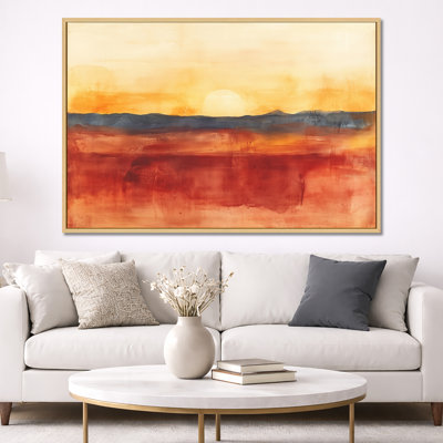 Terracotta Horizon Canvas, Rust Abstract Wall Art, Carlton