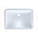 Vitreous China Rectangular Undermount Bathroom Sink with Overflow