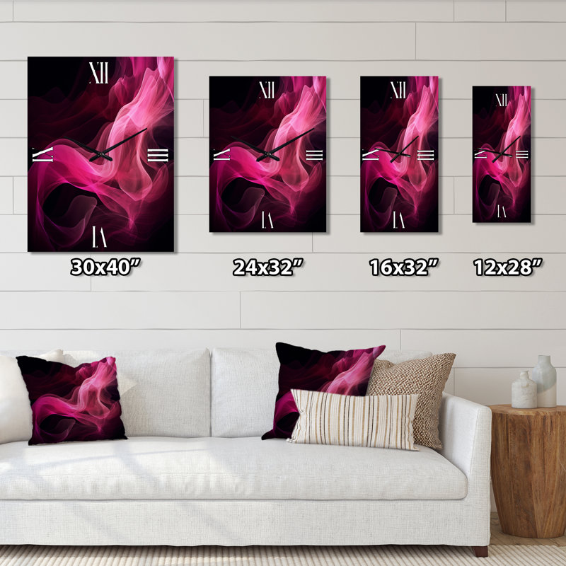Horloge murale rose et noire, Petit