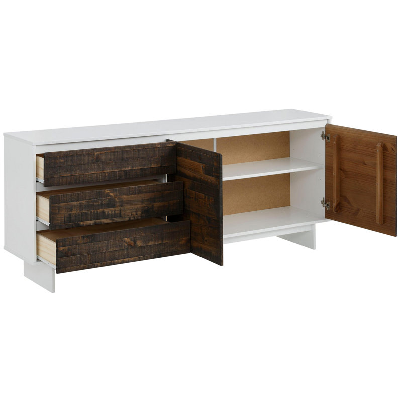 Serci 165cm Sideboard, White Brown